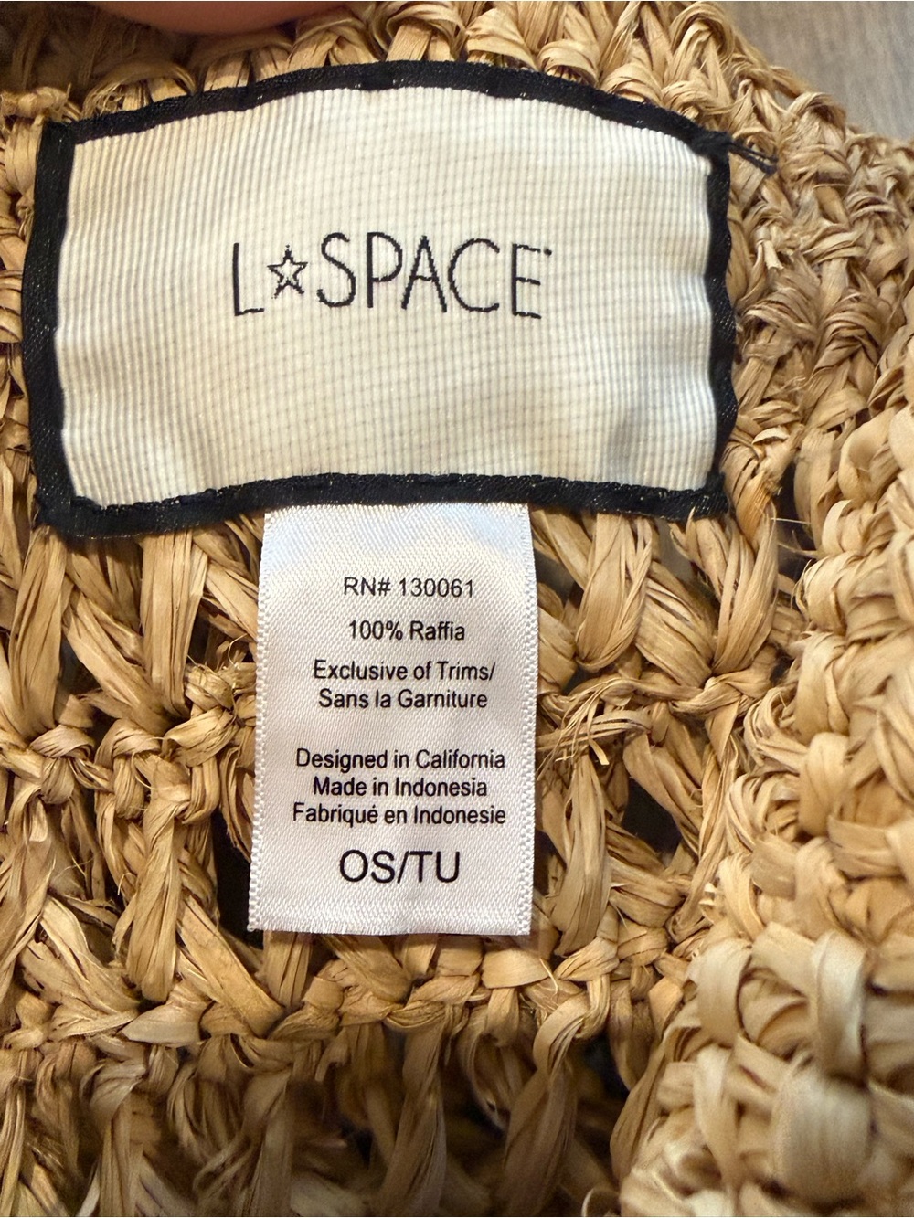 l*space Two-Tone Woven Straw Tote - Black and Natural - revolve / Anthropologie - Picture 5 of 6
